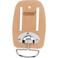 Tan leather Draper swivelling hammer loop with metal bracket and logo imprint.