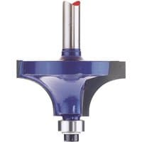 Blue and silver Draper TCT router bit, 1/4" beading, 38 x 20mm, with a red tip and cylindrical shank.