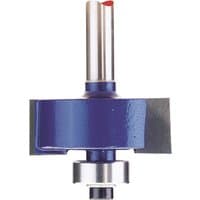 Blue and silver Draper TCT router bit, 1/4" rebate, 32 x 12mm, with a cylindrical shank and sharp cutting edge.