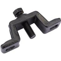 Black Draper universal hub puller with adjustable arms, central threaded bolt, and sturdy metal construction.