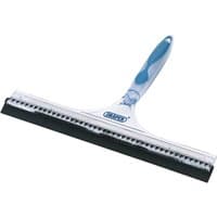 Draper wide squeegee blade, 300mm, with blue ergonomic handle and black rubber edge.