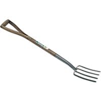 Draper Young Gardener digging fork with ash handle, four metal tines, and a D-shaped grip.