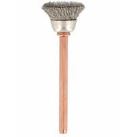 Dremel 13mm stainless steel brush with copper shaft, round bristle head, 2 pack.