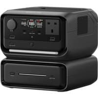 Black EcoFlow RIVER 3 Max UK portable power station with LCD display, multiple outlets, and USB ports.