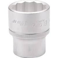 Silver Elora Bi-Hexagon socket, 1.7/16" size, 3/4" square drive, engraved branding on the side.