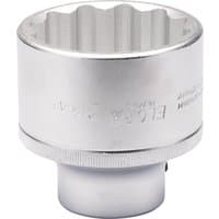 Elora Bi-Hexagon Socket, 2.1/4" size, silver finish, 3/4" square drive, engraved branding on side.