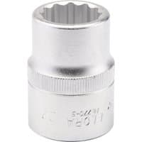 Silver Elora Bi-Hexagon socket, 3/4" square drive, 22mm, with knurled grip and engraved branding.