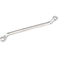 Elora Deep Crank Imperial Ring Spanner, silver, with 3/8 x 7/16 inch ends and angled design for improved access.