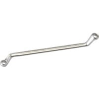 Silver Elora deep crank metric ring spanner with 7 x 8mm ends, curved design, and polished finish.