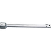 Silver Elora extension bar, 1" square drive, 400mm length, with smooth finish and square ends.