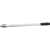 Silver Elora flexible handle, 1/2" square drive, 450mm length, with black rubber grip end.