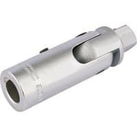 Elora silver flexible handle head, 3/4" square drive, 110mm, cylindrical with side cutouts and engraved branding.