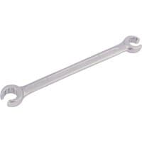 Elora Imperial Flare Nut Spanner, silver, dual-ended with 9/16 and 5/8 inch openings, sleek and polished finish.