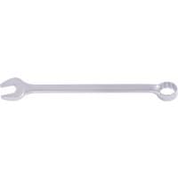 Silver Elora long combination spanner, 38mm, with open-end and ring-end, sleek design.