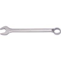Silver Elora long combination spanner, 46mm, with open-end and ring-end, sleek metallic finish.