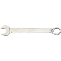 Silver Elora long combination spanner, 80mm, with open-end and ring-end wrench, polished finish.
