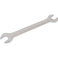 Silver Elora long double open end spanner, sizes 5/8 x 11/16 inch, with polished finish and angled heads.