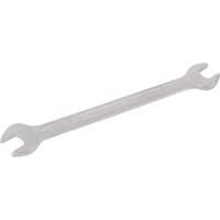 Elora long silver double open end spanner, 10 x 11mm, with polished finish and engraved brand name.