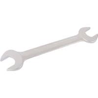 Silver Elora long metric double open end spanner, 36 x 41mm, with polished finish and dual open ends.