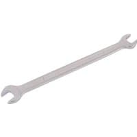 Elora long silver double open end spanner, 7 x 8mm, with polished finish and engraved brand name on handle.