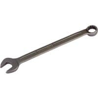 Elora long stainless steel combination spanner, 17mm, with open-end and ring-end, sleek silver finish.