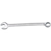 Silver Elora Long Whitworth combination spanner, 9/16", with open end and ring end, sleek and durable design.