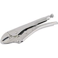 Elora Self Grip Pliers, 180mm, silver with adjustable jaw and locking mechanism, ergonomic handle design.