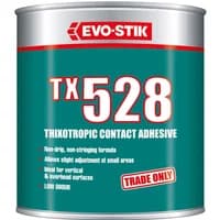 Evo-Stik Thix 528 Adhesive 1L, teal can with red and white text, silver lid, trade only label.