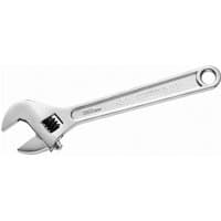 Silver Facom adjustable spanner with engraved measurements and hole in handle for hanging.