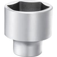 Silver Facom 3/4" drive socket with hexagonal opening and smooth cylindrical exterior.