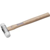 Wooden-handled hammer with silver metal head and white 32mm interchangeable tips, branded "Expert by Facom."