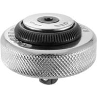 Facom R.150A 1/4" drive palm ratchet, round silver body with knurled grip and black directional switch.