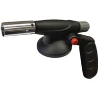 Black Faithfull Auto Start Blow Torch with silver nozzle, ergonomic handle, and red ignition button.