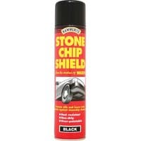 Red Hammerite Stonechip Shield aerosol can with black cap and bold yellow text.