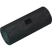Black cylindrical Head Maul Pavers Faithful by Bailey with a square cutout in the center.