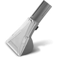Kärcher 110mm Upholstery Nozzle, transparent angled head, gray attachment base, designed for cleaning fabric surfaces.