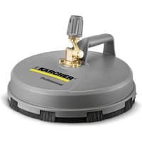 Gray Kärcher FR Classic surface cleaner with handle, brass nozzle, and black bristle skirt.