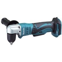 Makita DDA351Z 18V LXT angle drill, teal and black, cordless, ergonomic grip, right-angle head, no battery included.