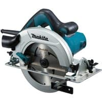 Makita HS7601J1 190mm circular saw, teal and silver, with ergonomic handle and Makpac carrying case.