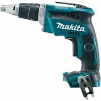 Makita LXT DFS452Z 18V brushless screwdriver, teal and black, ergonomic grip, metal belt clip, no battery.