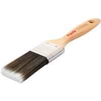 Purdy XL Elite Sprig Brush with wooden handle and angled bristles, featuring a silver ferrule.