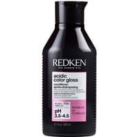 Black Redken Acidic Color Gloss Conditioner bottle, 300ml, with pink label and white text detailing pH 3.5-4.5.