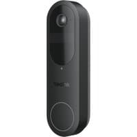 Black Reolink DB2K03M64 doorbell kit with camera lens, rounded edges, and circular button.
