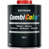 Rust-Oleum CombiColor Thinner, black can with colorful logo and red cap, labeled in multiple languages.