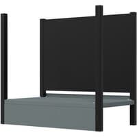 Black and grey Sealey modular racking base unit with one shelf and vertical support posts, measuring 580mm.