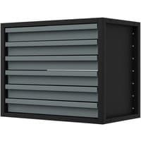 Sealey APMRM1 modular racking mid unit, black frame with six horizontal gray drawers, 580mm width.