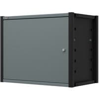 Sealey APMRT1 modular racking top cupboard unit, grey metal with black frame, single door, 580mm wide.