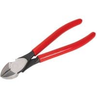 Heavy-duty 180mm side cutters with red handles and silver cutting blades.