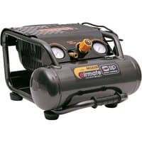 Black SIP OL197/10RC 10L direct drive compressor with dual gauges, orange fittings, and a sturdy handle.