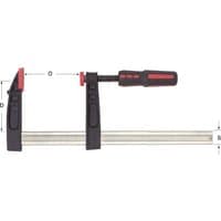 Black and silver Trend F Clamp, 300mm x 100mm, with red accents and ergonomic handle.